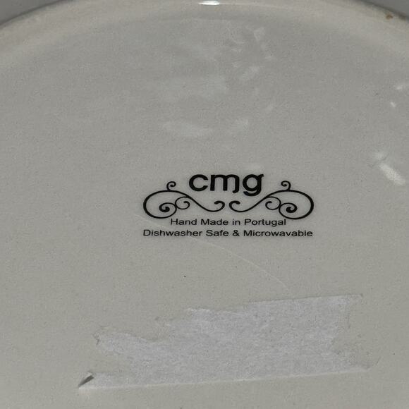 CMG Peacock Pheasant Tree Plate Made In Portugal Handmade 9 Inch Lunch Decor - Picture 7 of 7